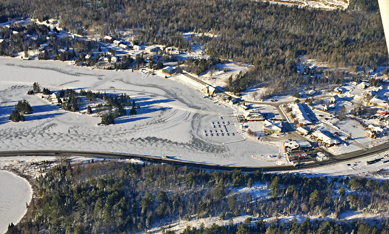 Lake Temagami photo of freeze-up, 2020