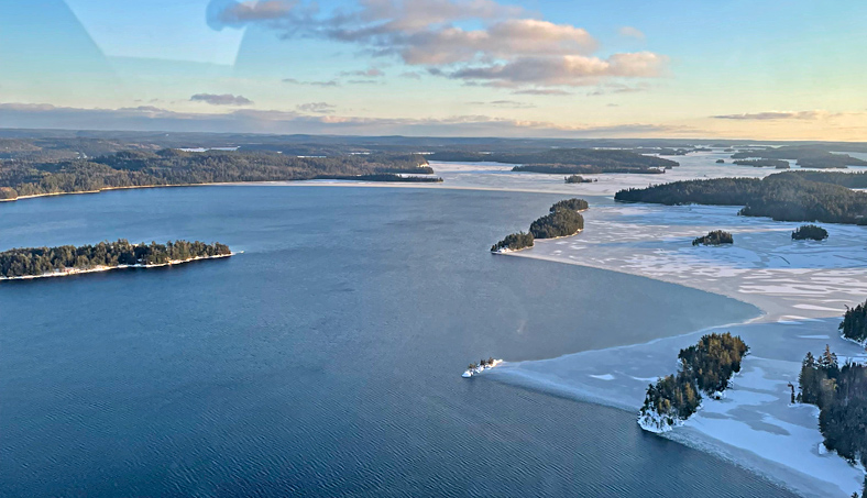 Lake Temagami freeze-up photo 2021