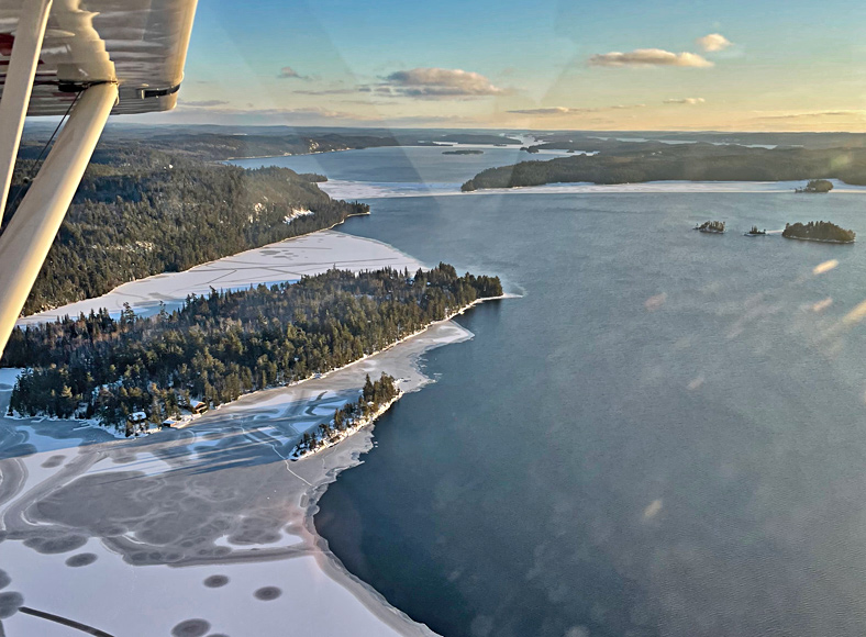 Lake Temagami freeze-up photo 2021