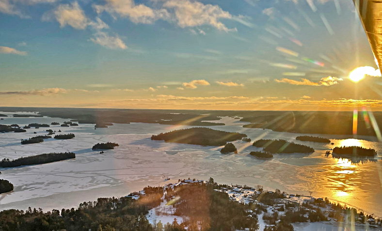 Lake Temagami freeze-up photo 2021